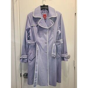ESpirit Women's Trench Coat Size XL rain coat purple 2003 NWT